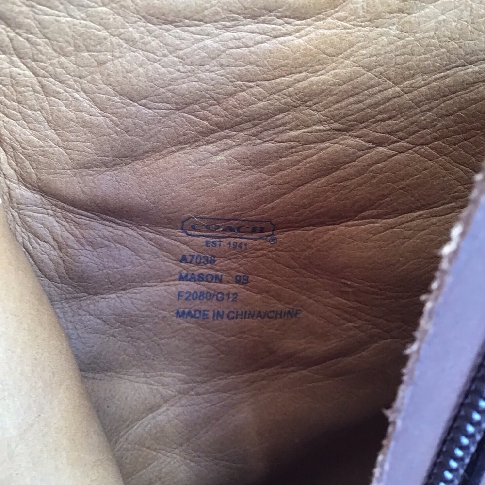 COACH Mason Women’s Brown Leather Buckle Heeled Ankle Boot Woman’s Size 9B - Picture 12 of 14